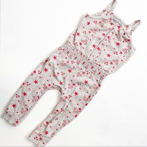 Dirkje girls jumpsuit pink stars. 12-18 months